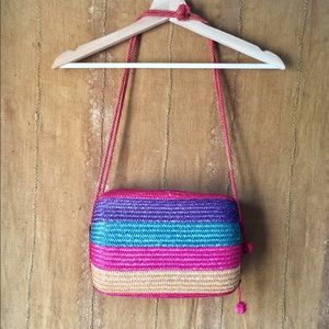 Vintage Liz Claiborne Straw Rattan Handbag Purse